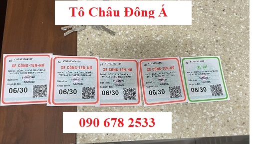 Làm phù hiệu cho xe công - ten - nơ ở tỉnh Bình Thuận